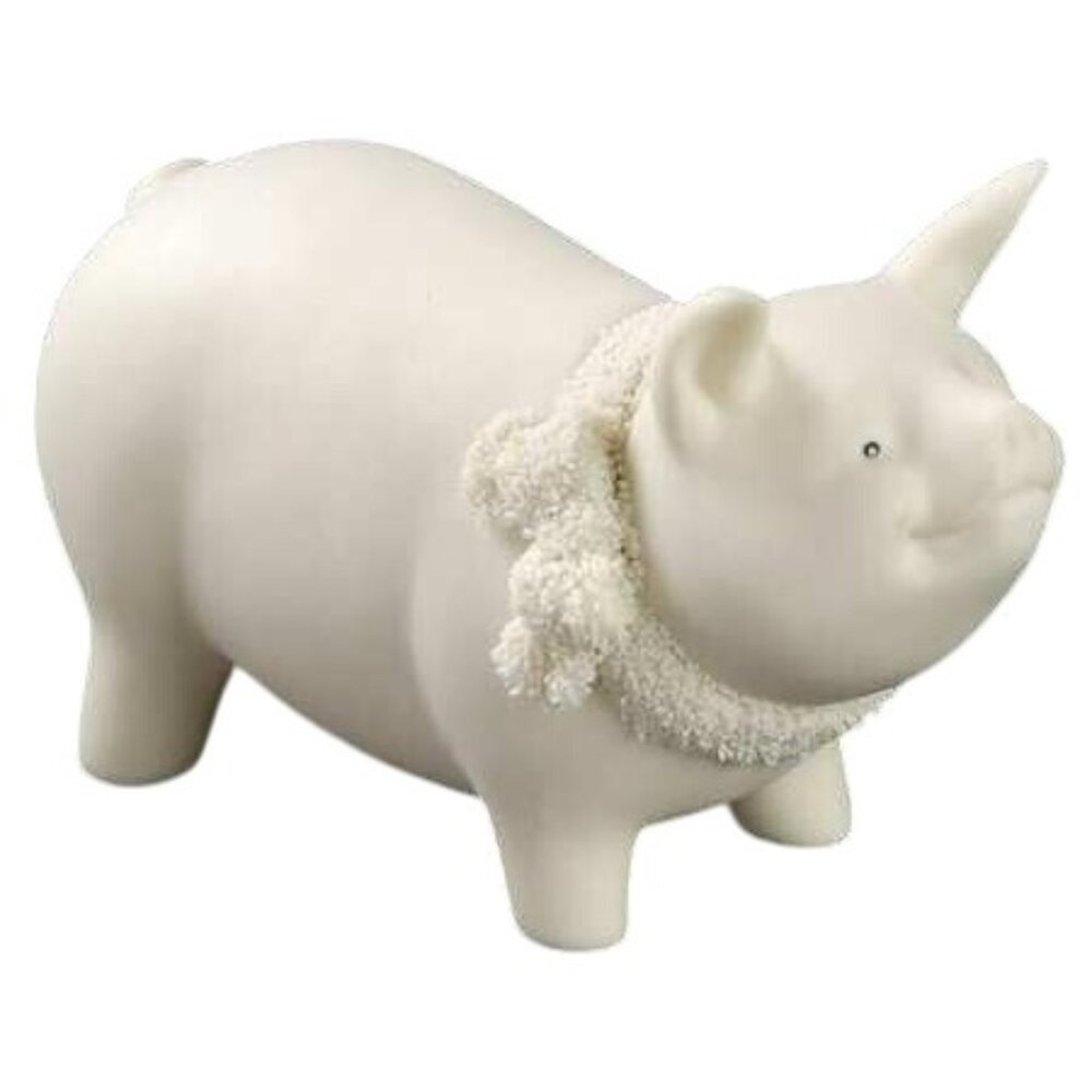 Dept 56 Easter Pig Figurine With Scarf